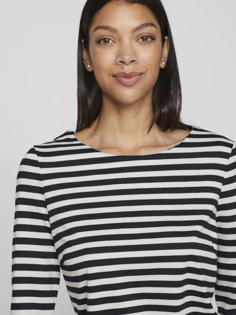 Vila Kleider*VININNY 3/4 O-NECK DRESS - NOOS black beauty