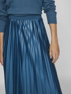 Vila Röcke*VINITBAN MIDI SKIRT - NOOS moroccan blue