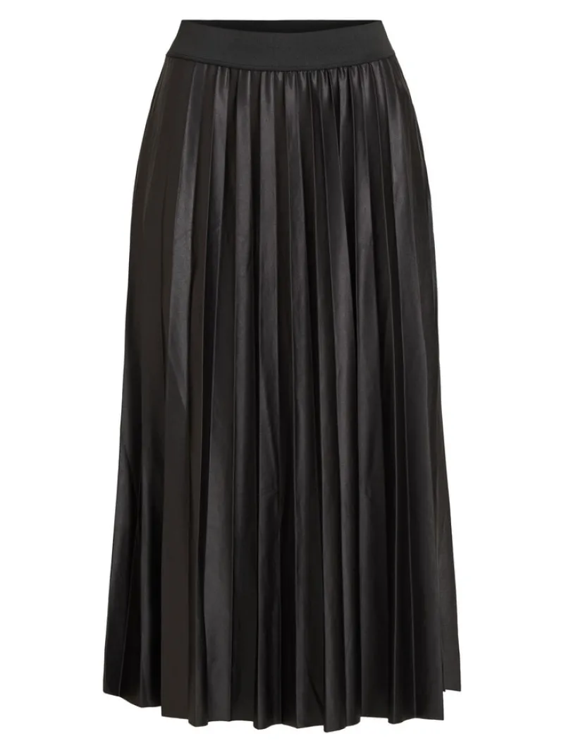 Vila Röcke*VINITBAN MIDI SKIRT - NOOS Black