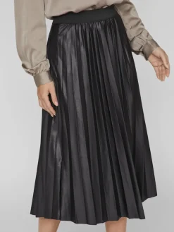 Vila Röcke*VINITBAN MIDI SKIRT - NOOS Black