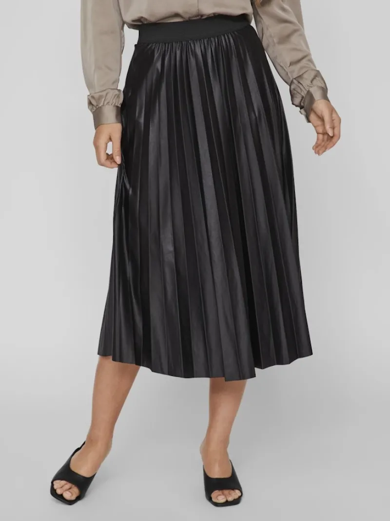 Vila Röcke*VINITBAN MIDI SKIRT - NOOS Black