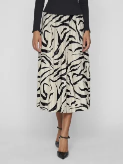 Vila Röcke*VINITBAN PRINT MIDI SKIRT - NOOS birch6
