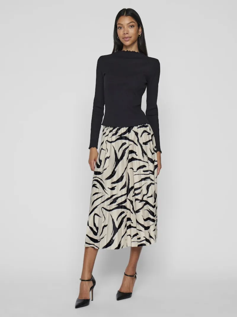 Vila Röcke*VINITBAN PRINT MIDI SKIRT - NOOS birch6