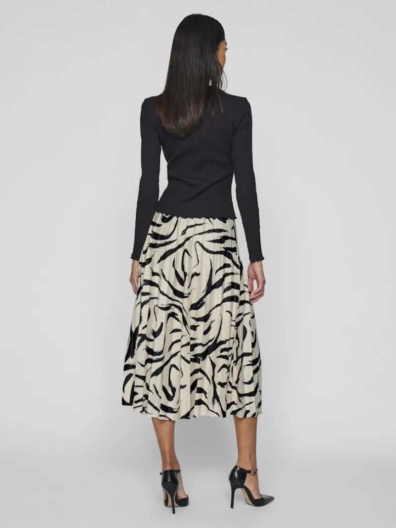 Vila Röcke*VINITBAN PRINT MIDI SKIRT - NOOS birch6