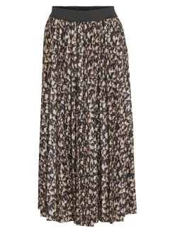 Vila Röcke*VINITBAN PRINT MIDI SKIRT - NOOS black1