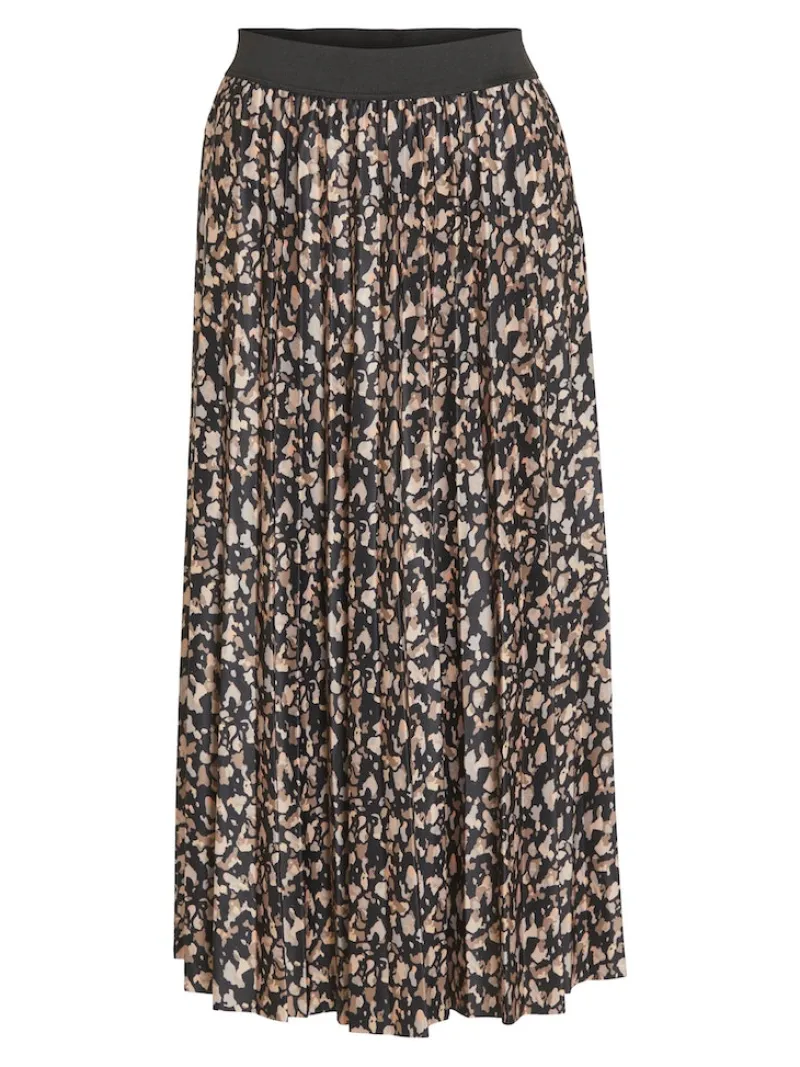 Vila Röcke*VINITBAN PRINT MIDI SKIRT - NOOS black1
