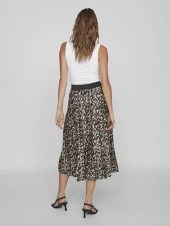 Vila Röcke*VINITBAN PRINT MIDI SKIRT - NOOS black1