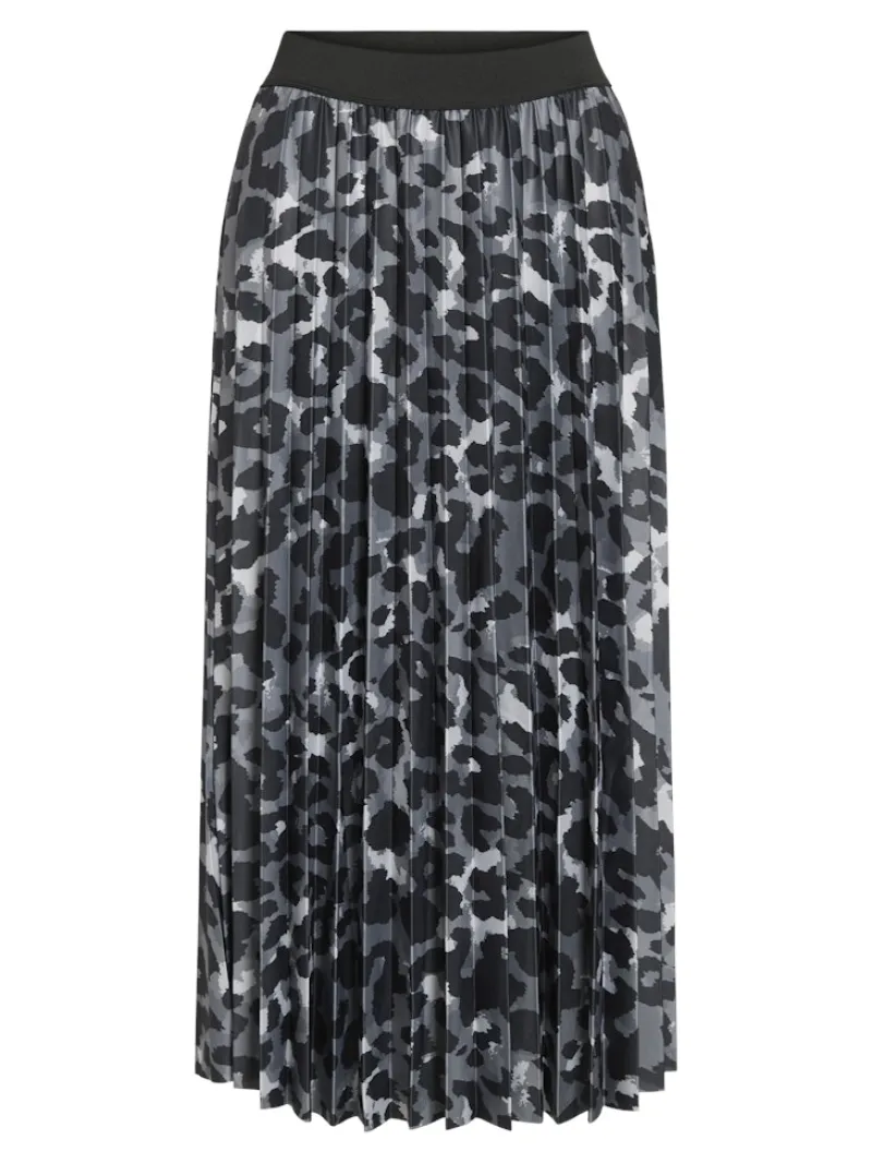 Vila Röcke*VINITBAN PRINT MIDI SKIRT - NOOS Glacier Gray