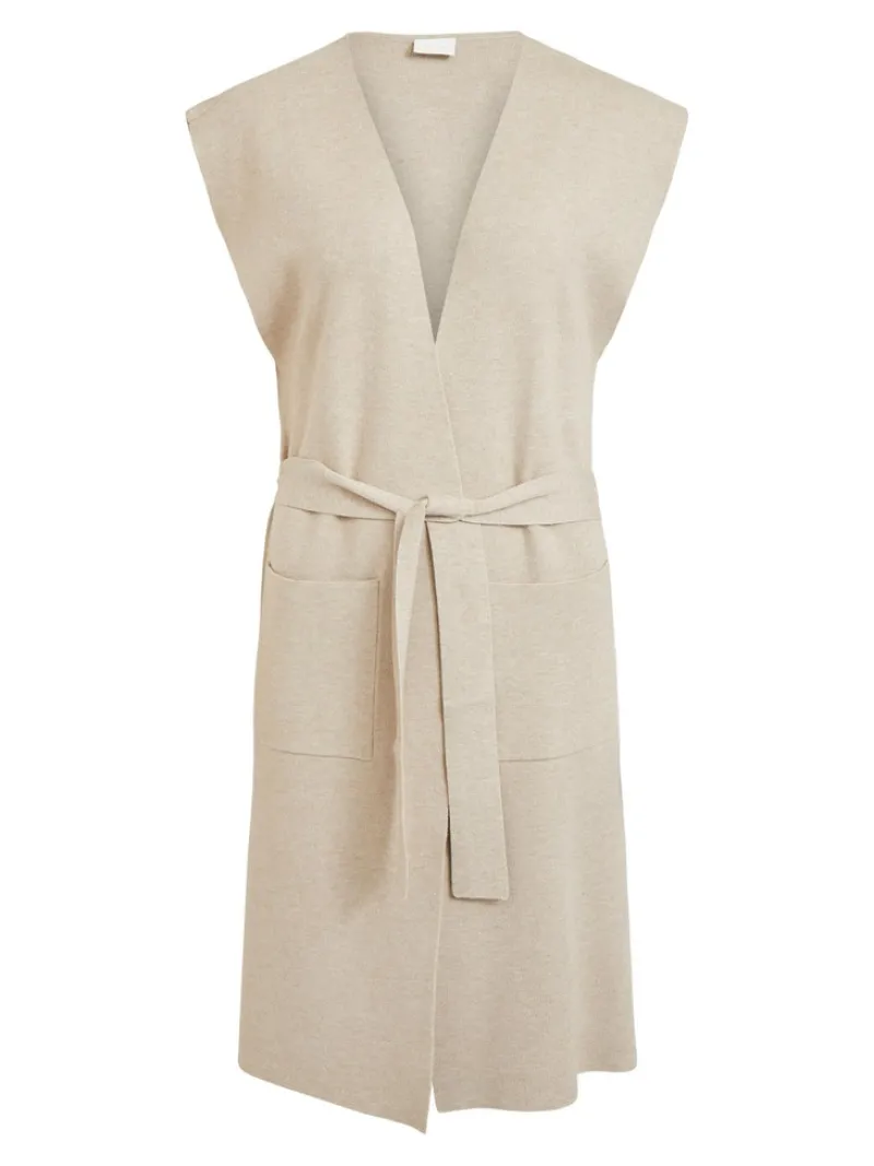 Vila Pullover & Sweatshirts*VIOLIVIE S/L KNIT VEST/SU natural melange