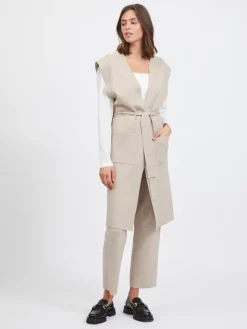 Vila Pullover & Sweatshirts*VIOLIVIE S/L KNIT VEST/SU natural melange