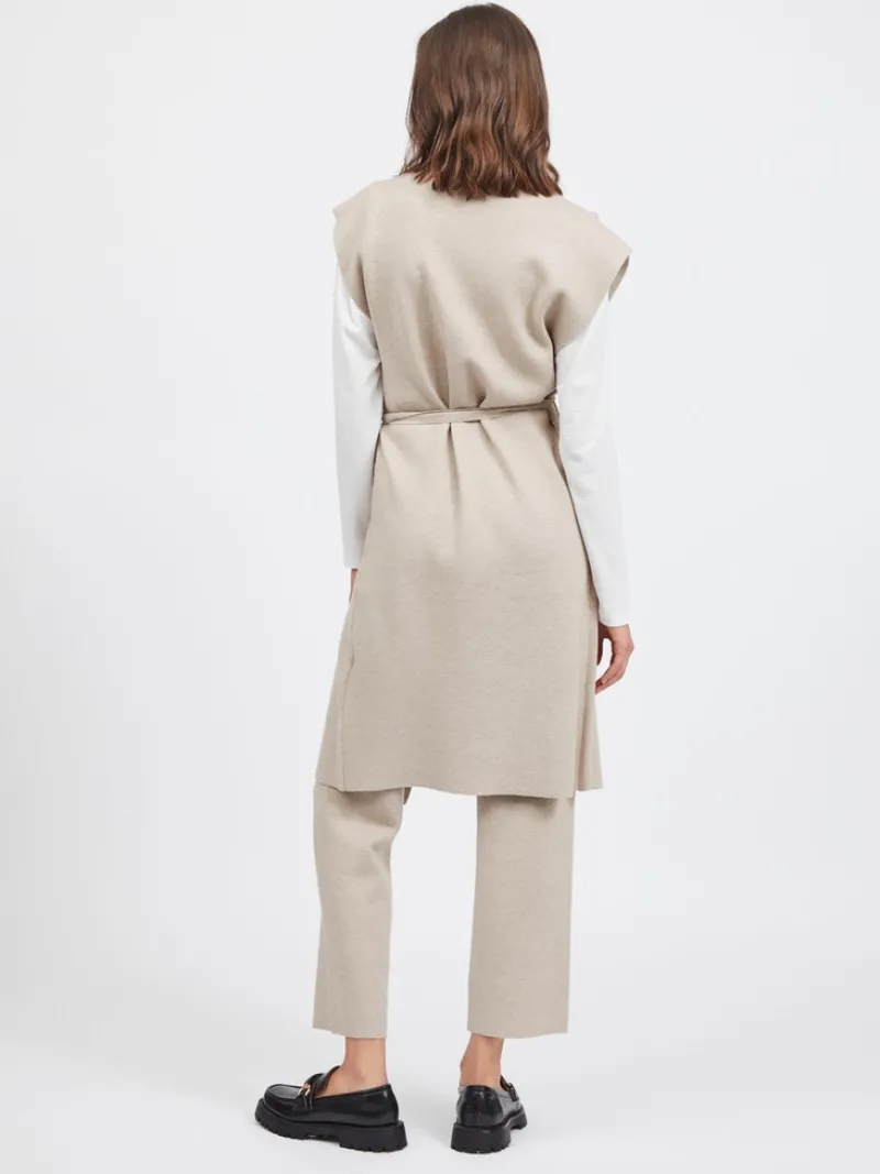 Vila Pullover & Sweatshirts*VIOLIVIE S/L KNIT VEST/SU natural melange