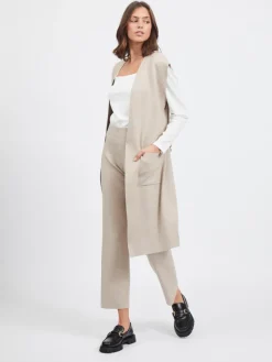 Vila Pullover & Sweatshirts*VIOLIVIE S/L KNIT VEST/SU natural melange