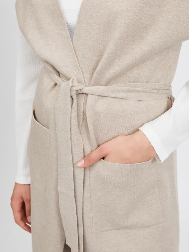 Vila Pullover & Sweatshirts*VIOLIVIE S/L KNIT VEST/SU natural melange