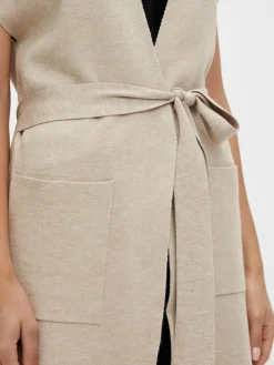 Vila Pullover & Sweatshirts*VIOLIVIE S/L KNIT VEST/SU natural melange