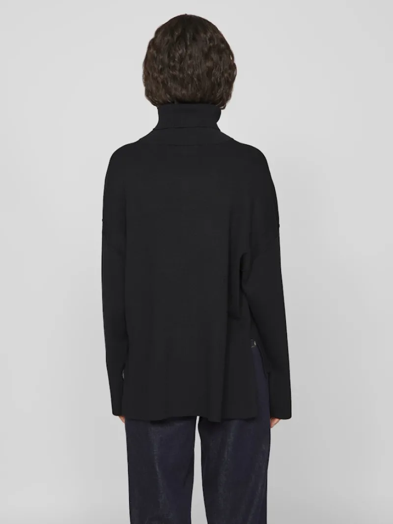 Vila Pullover & Sweatshirts*VIOSTRIA ROLLNECK L/S KNIT TOP-NOOS black beauty