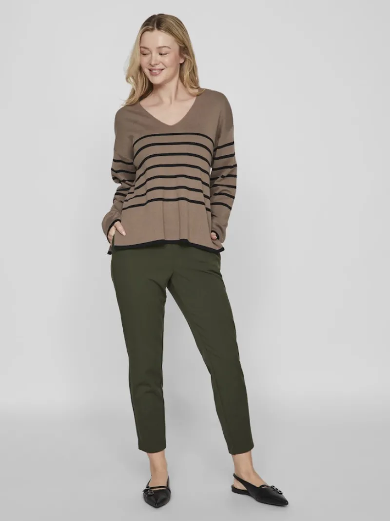 Vila Pullover & Sweatshirts*VIOSTRIA V-NECK L/S REV TOP-NOOS Fossil