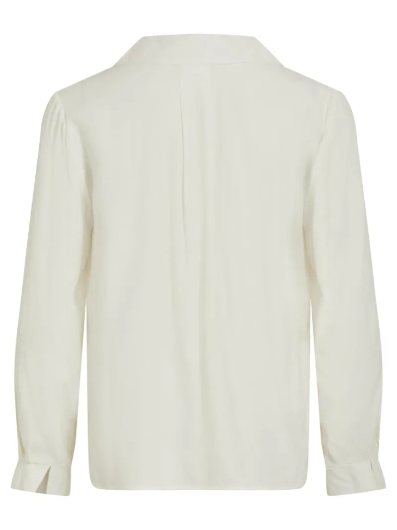 Vila Blusen*VIPALLI L/S TOP/PB whisper white
