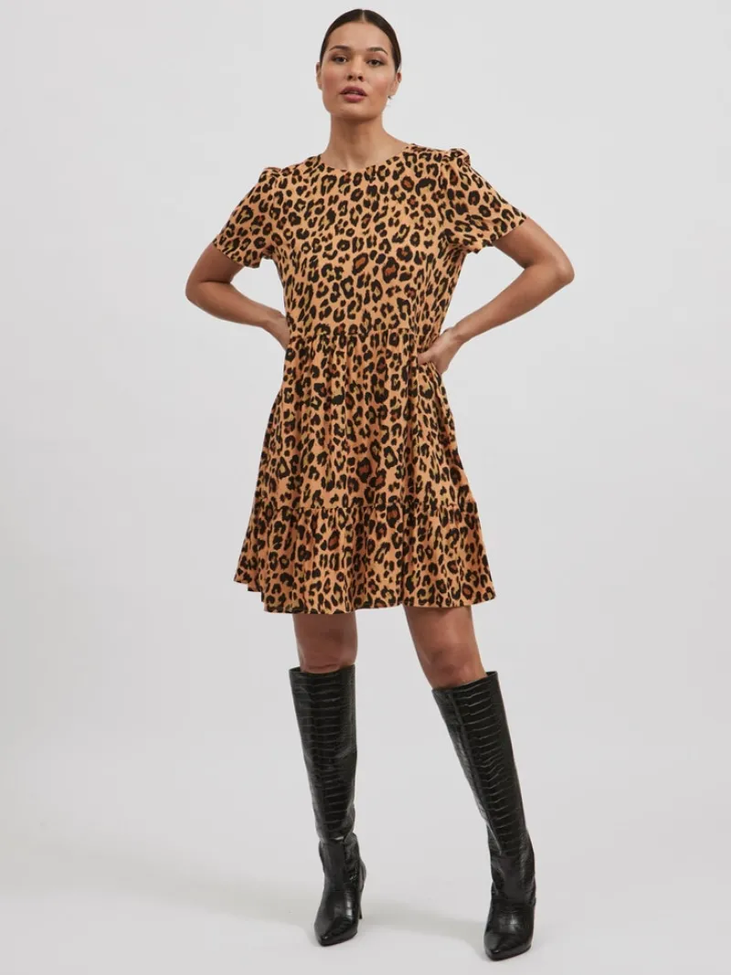 Vila Kleider*VIPAYA S/S DRESS Butterum-LEO