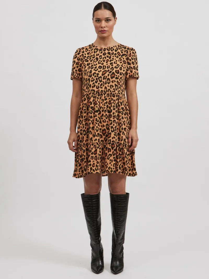 Vila Kleider*VIPAYA S/S DRESS Butterum-LEO