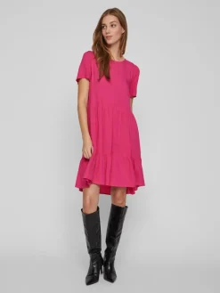 Vila Kleider*VIPAYA S/S DRESS pink yarrow