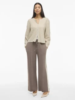 Vila Pullover & Sweatshirts*VIPAZA O-NECK L/S ZIPPER KNIT CARDIGAN birch