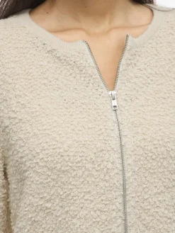 Vila Pullover & Sweatshirts*VIPAZA O-NECK L/S ZIPPER KNIT CARDIGAN birch