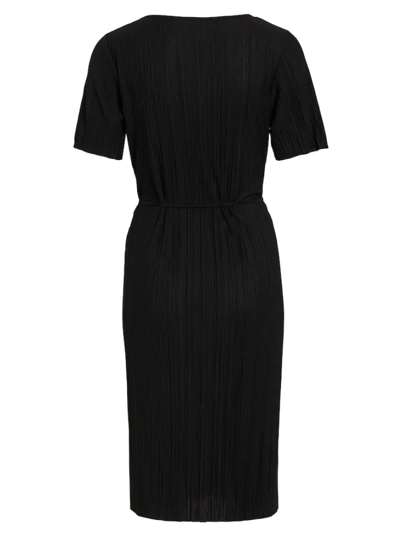 Vila Kleider*VIPLISA V-NECK S/S DRESS/SU/VOL Black