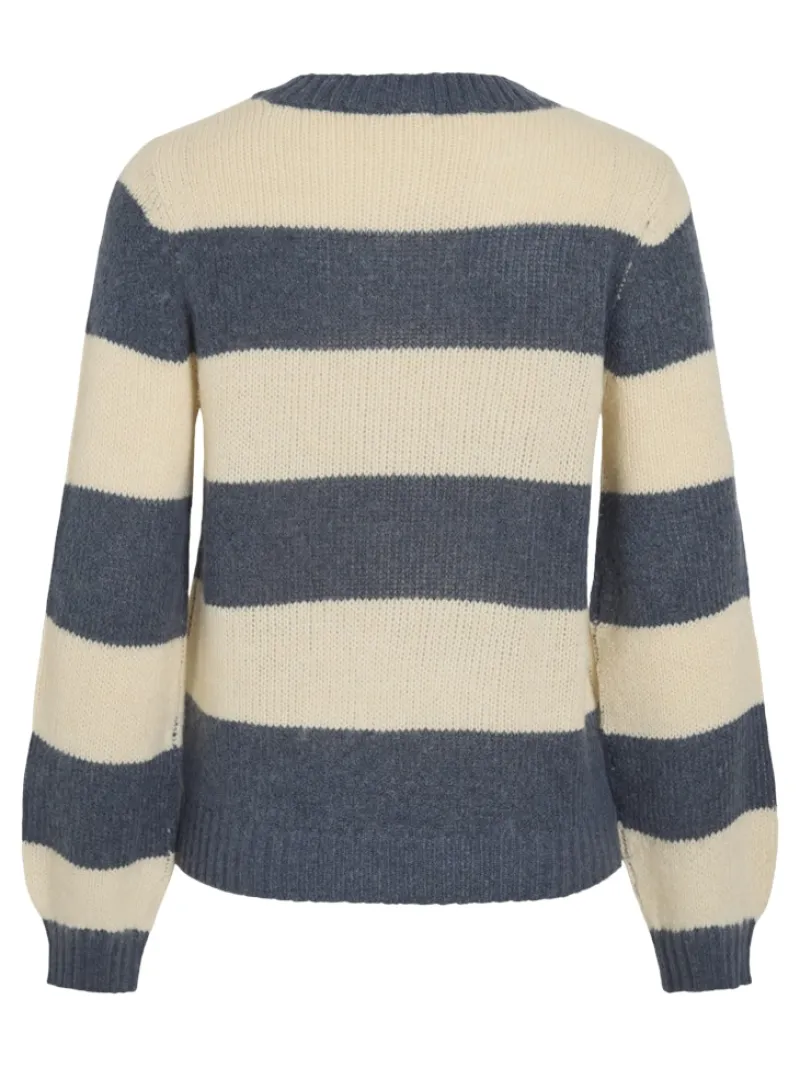 Vila Pullover & Sweatshirts*VIPOLANA NEW L/S STRIPE KNIT TOP Vintage Indigo