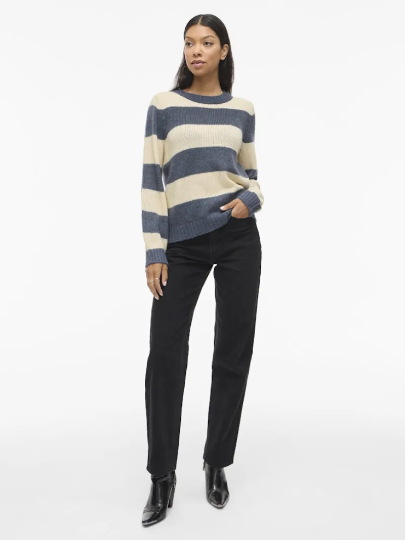 Vila Pullover & Sweatshirts*VIPOLANA NEW L/S STRIPE KNIT TOP Vintage Indigo
