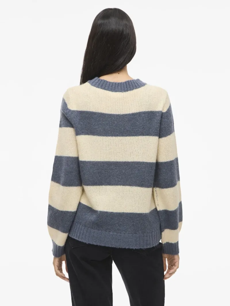 Vila Pullover & Sweatshirts*VIPOLANA NEW L/S STRIPE KNIT TOP Vintage Indigo