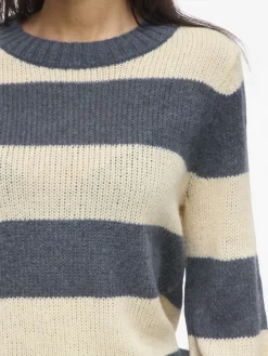 Vila Pullover & Sweatshirts*VIPOLANA NEW L/S STRIPE KNIT TOP Vintage Indigo