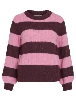 Vila Pullover & Sweatshirts*VIPOLANA NEW L/S STRIPE KNIT TOP fig