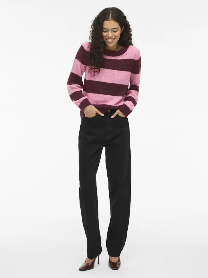 Vila Pullover & Sweatshirts*VIPOLANA NEW L/S STRIPE KNIT TOP fig
