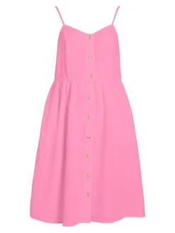 Vila Kleider*VIPRISILLA NEW S/L STRAP KNEE DRESS begonia pink