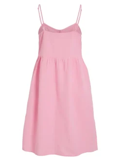 Vila Kleider*VIPRISILLA NEW S/L STRAP KNEE DRESS begonia pink
