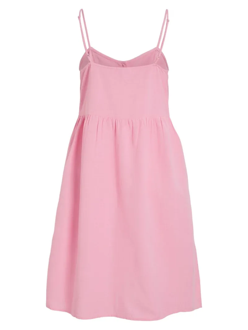 Vila Kleider*VIPRISILLA NEW S/L STRAP KNEE DRESS begonia pink
