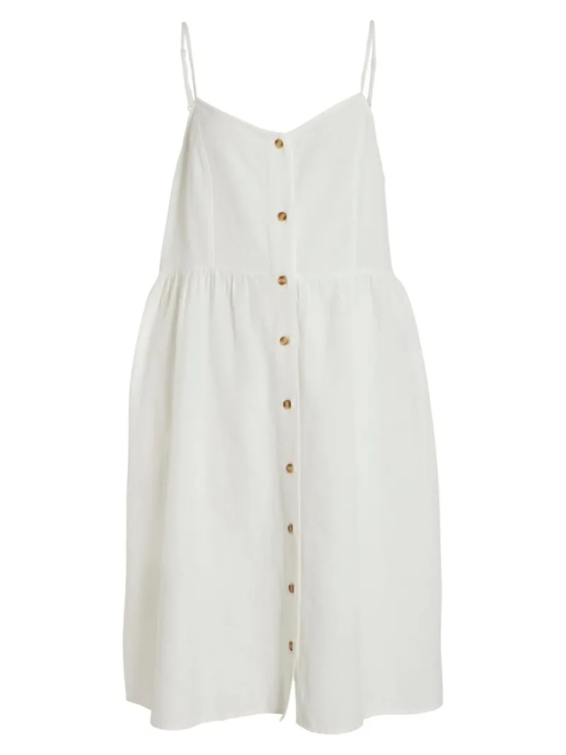 Vila Kleider*VIPRISILLA NEW S/L STRAP KNEE DRESS Snow White