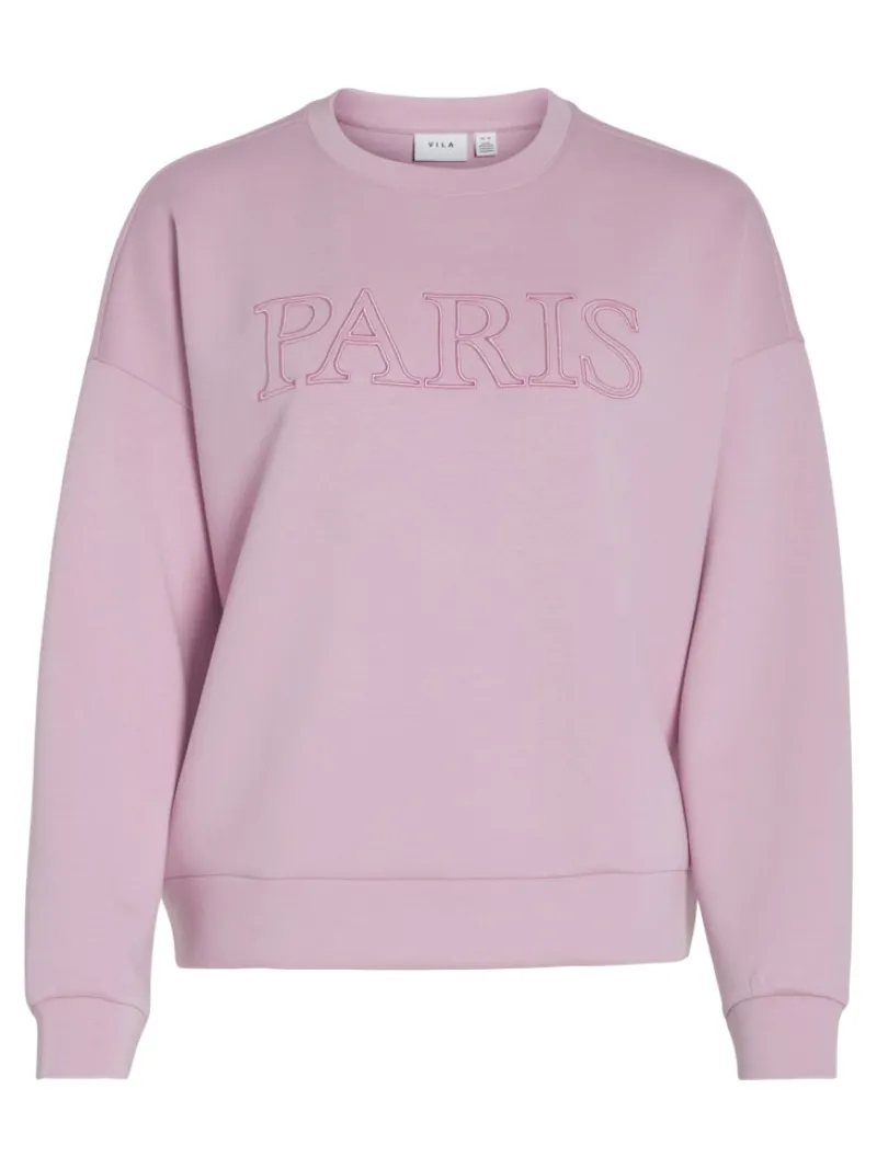 Vila Pullover & Sweatshirts*VIREFLECT L/S CITY SWEAT/LC/DFS pastel lavender
