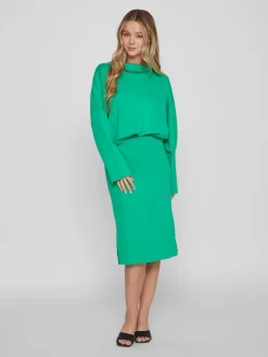 Vila Pullover & Sweatshirts*VIREFLECTA HIGH NECK L/S SWEAT TOP/SU bright green