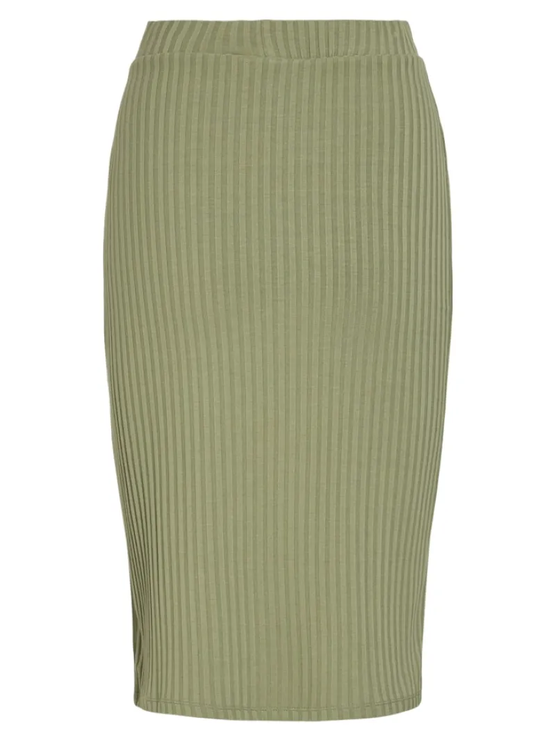 Vila Röcke*VIRIBINI HW SKIRT- NOOS oil green