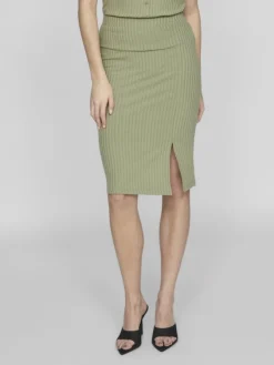 Vila Röcke*VIRIBINI HW SKIRT- NOOS oil green
