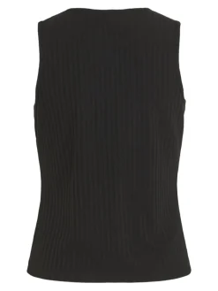 Vila Shirts*VIRIBINI S/L TANK TOP black beauty