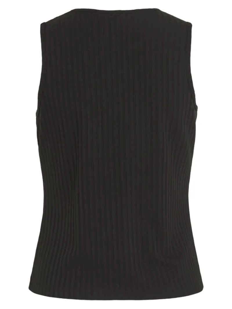 Vila Shirts*VIRIBINI S/L TANK TOP black beauty
