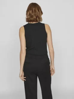 Vila Shirts*VIRIBINI S/L TANK TOP black beauty