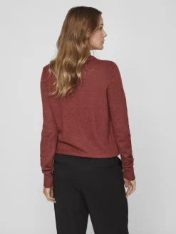 Vila Pullover & Sweatshirts*VIRIL CREWNECK L/S KNIT TOP - NOOS Fired Brick