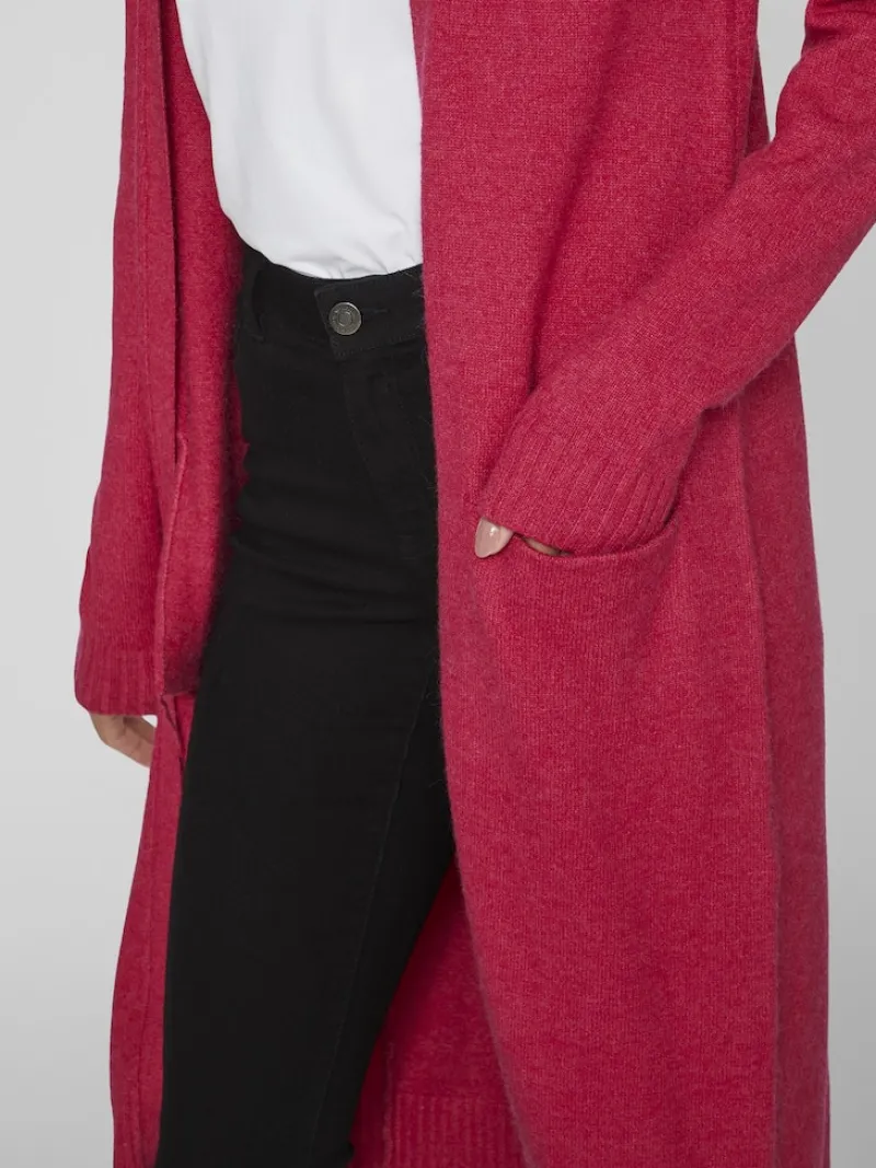 Vila Pullover & Sweatshirts*VIRIL LONG L/S KNIT CARDIGAN - NOOS dunkelrosa1