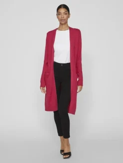 Vila Pullover & Sweatshirts*VIRIL LONG L/S KNIT CARDIGAN - NOOS dunkelrosa1