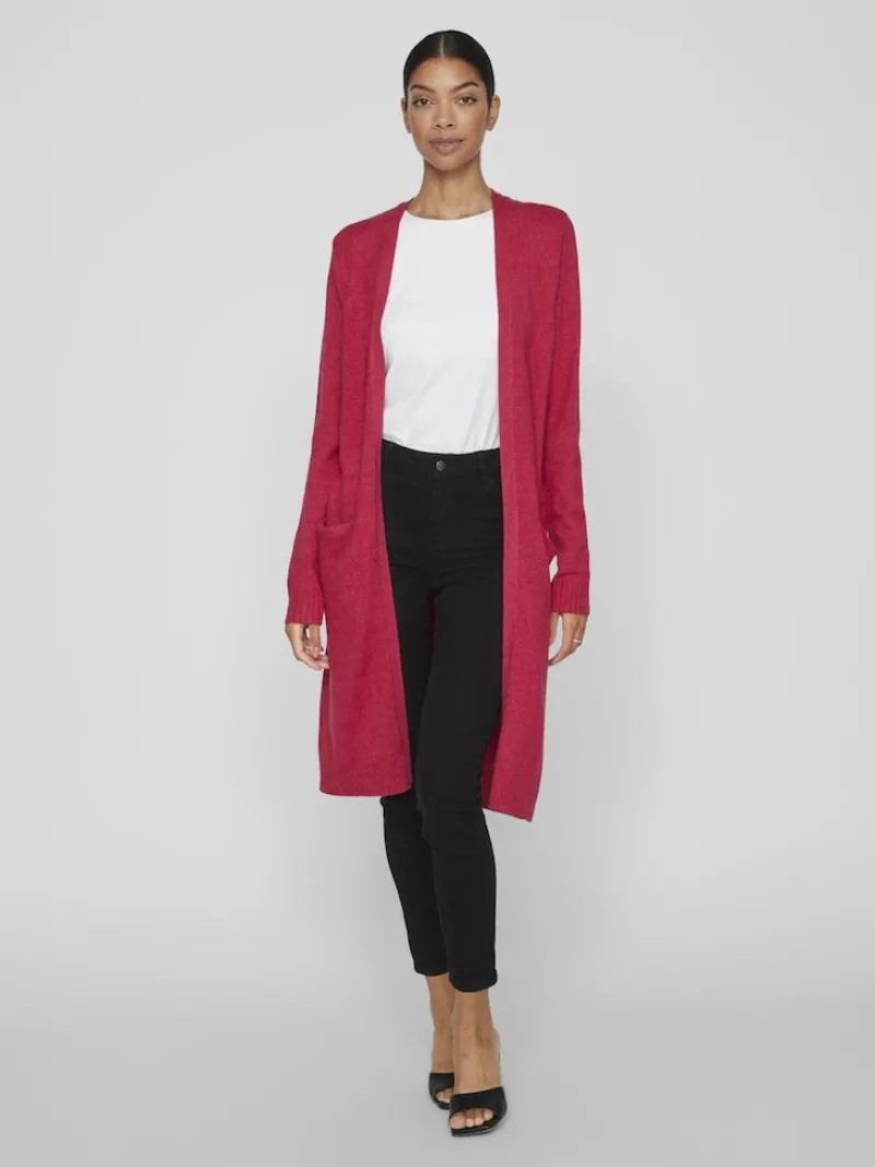 Vila Pullover & Sweatshirts*VIRIL LONG L/S KNIT CARDIGAN - NOOS dunkelrosa1