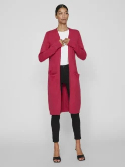 Vila Pullover & Sweatshirts*VIRIL LONG L/S KNIT CARDIGAN - NOOS dunkelrosa1
