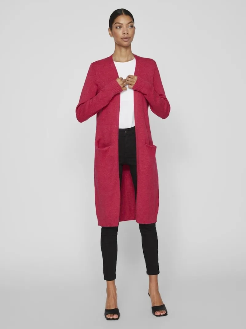 Vila Pullover & Sweatshirts*VIRIL LONG L/S KNIT CARDIGAN - NOOS dunkelrosa1